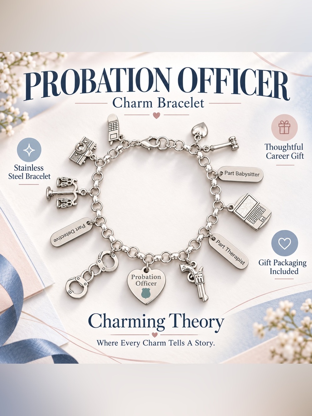 Probation Officer Charm Bracelet